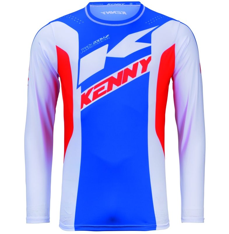 Kenny Racing Motocross JERSEY/ENDURO Track Youth/DZECIECE ZOOM Patriot - Blue/Red/White