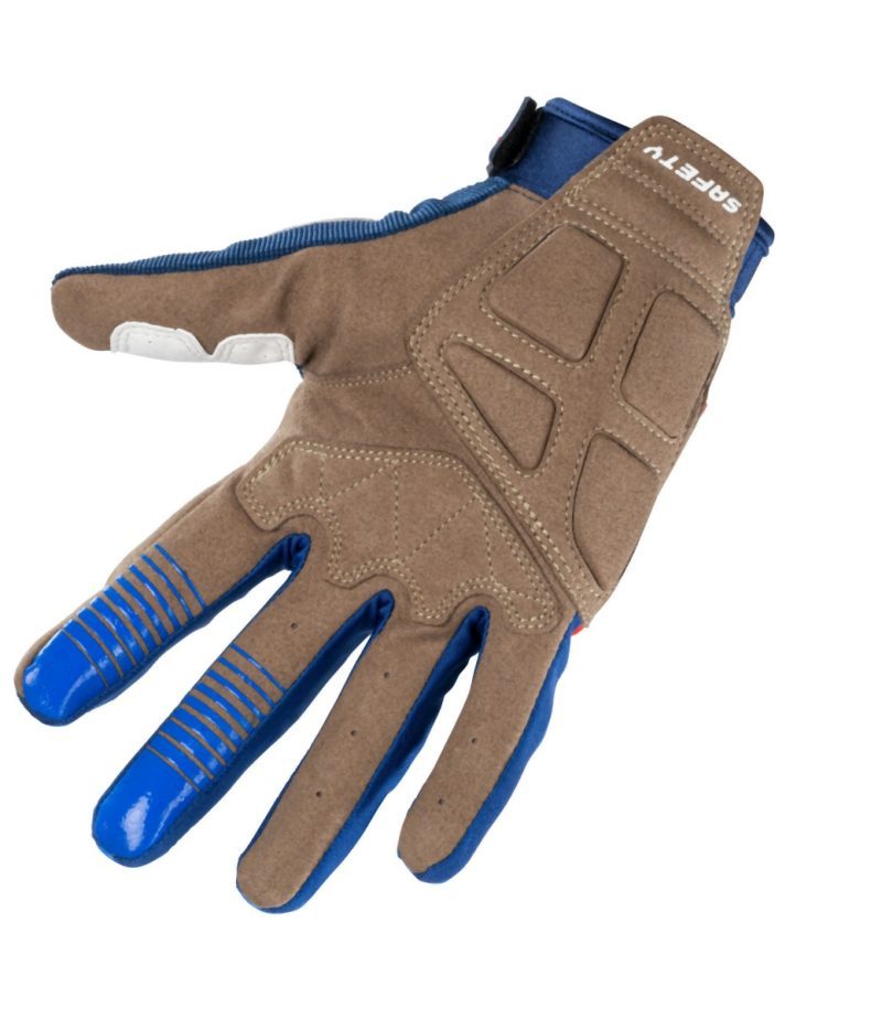 Kenny Racing MOTOCROSS/ENDURO Model Safety NAVY/WHITE/RED Gloves - Blue/White/Fluo Red