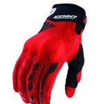 Kenny Racing D3O Titanium RED Gloves - Czerwowy