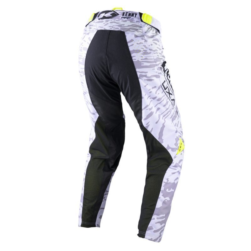 Kenny Racing MOTOCROSS/ENDURO Model Performance Stone White Pants - Grey/Black/Yellow