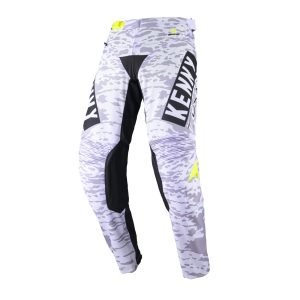 Kenny Racing MOTOCROSS/ENDURO Model Performance Stone White Pants - Grey/Black/Yellow