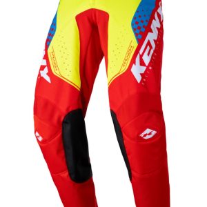 Kenny Racing MOTOCROSS/ENDURO Model Track Focus Youth NEON YELLOW/RED Pants - Red/Yellow/White