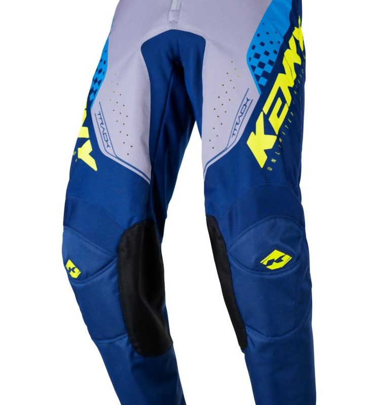 Kenny Racing MOTOCROSS/ENDURO Model Track Focus Youth NAVY/NEON Yellow Pants - Grey/Blue/Fluo Yellow