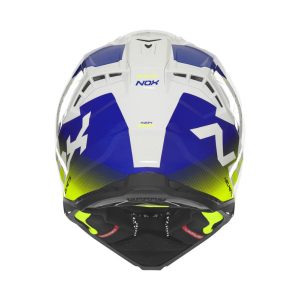NOX OFF ROAD / Cross N634 Gradient Helmet - White/Blue/Fluo Yellow