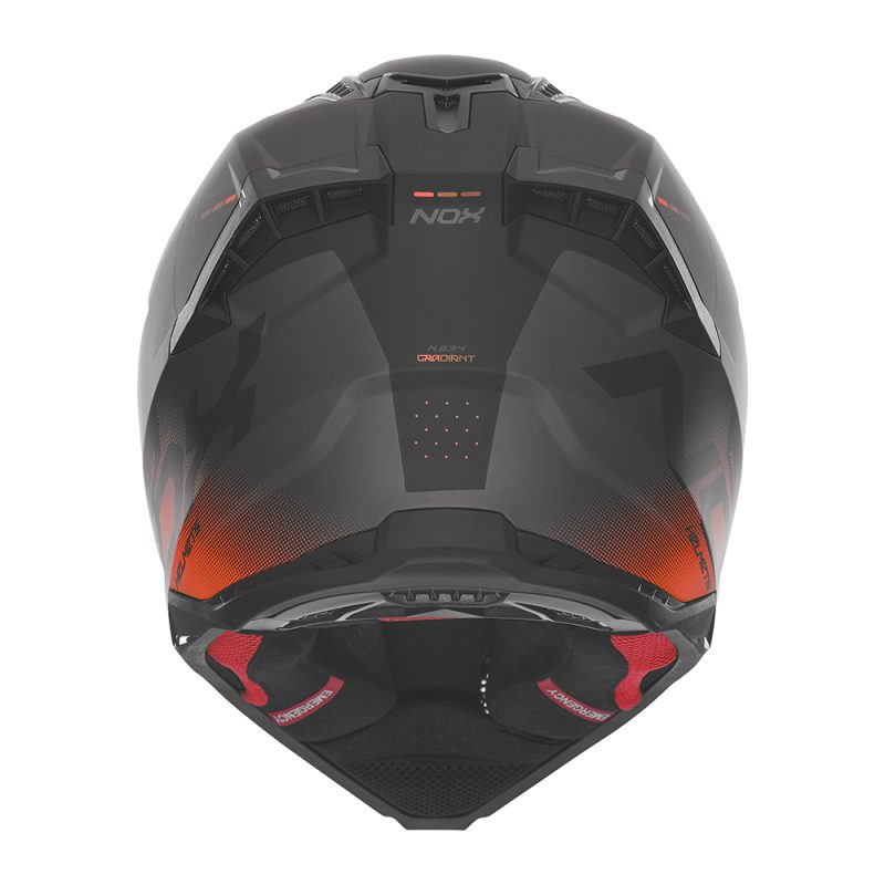 NOX OFF ROAD / Cross N634 Gradient Helmet - Black/Matte Red