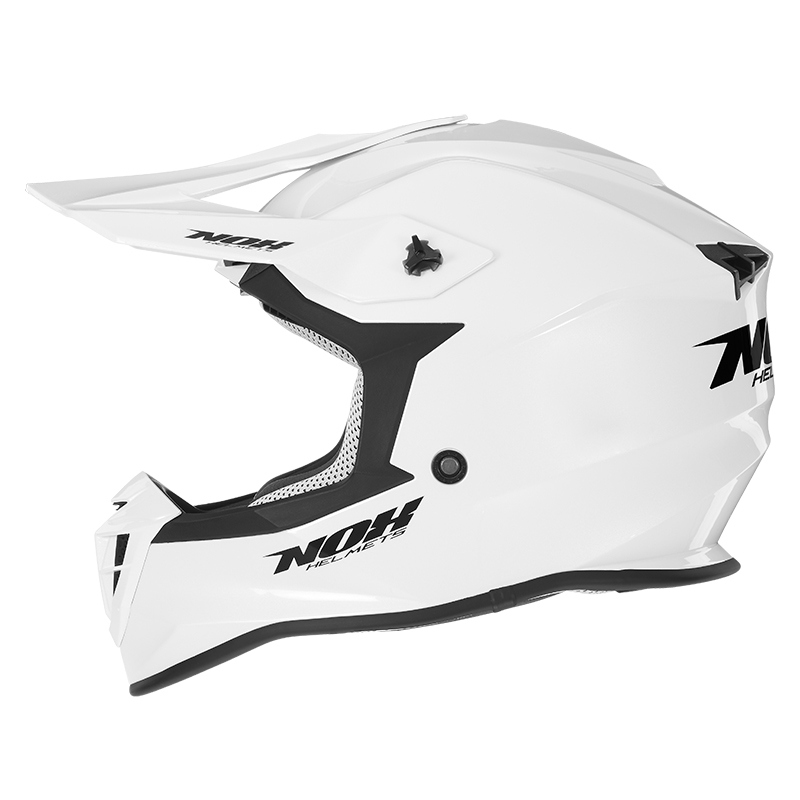 NOX Wyprzedaz Cross / Offroad N633 Solid Helmet - White Polysk