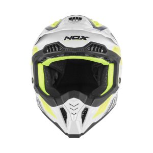 NOX OFF ROAD / Cross N634 Storm Helmet - White/Blue/Fluo Yellow