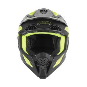 NOX OFF ROAD /CROSS N634 Storm Helmet - Matte Black/Fluo Yellow