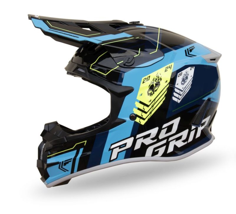 Progrip Cross PG3080 Spirits Rozm. S 3080-150 Homologacja ECE 22R06, Zapiecie DD Helmet - Black/Blue