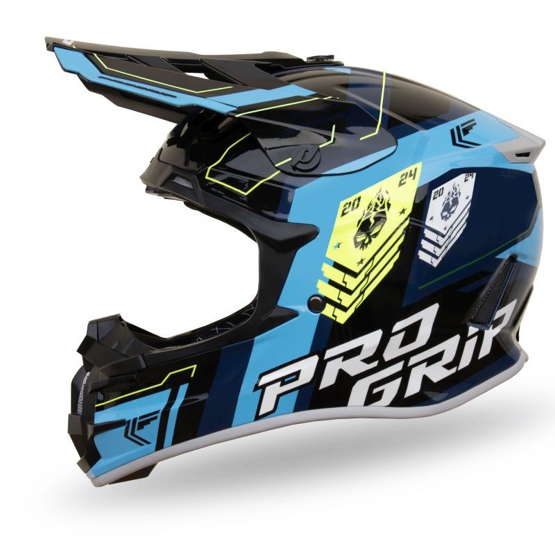 Progrip Cross PG3080 Spirits Rozm. S 3080-150 Homologacja ECE 22R06, Zapiecie DD Helmet - Black/Blue