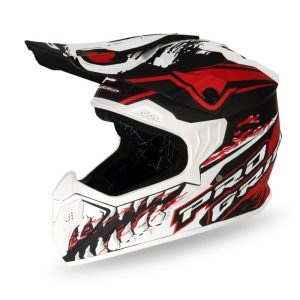 Progrip PG3009 Jurassic Cross Youth Rozm. XL 3009-149 Homologacja ECE 22R06, Zapiecie DD Helmet - White/Red/Matte Black