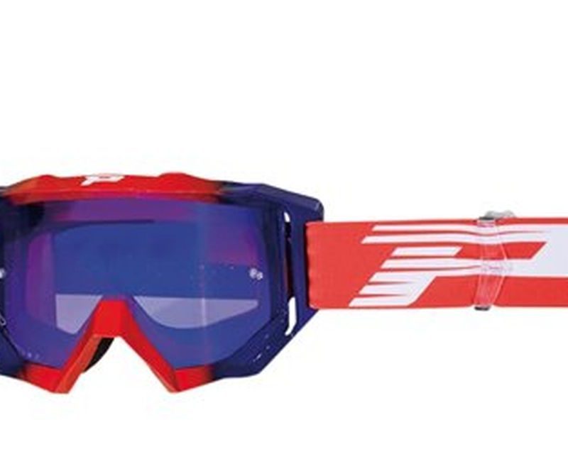 Progrip PG3200-197 FL Venom Goggles - Red/Blue (Gogle Pg3200 Z Szybka Pg3246 I Systemem Roll Off Pg3268) (3200-197 Fl)