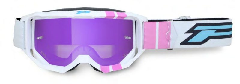 Progrip PG3300-310 FL Vision GO Goggles - White/Matte Pink (