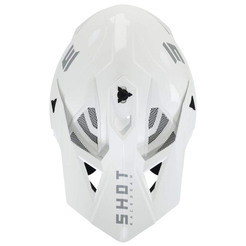 SHOT Racing LITE Solid White Glossy 2.0 Helmet - White/Glossy