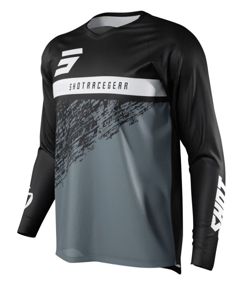 SHOT Racing MOTO DEVO ROLL Jersey - Black/Grey/White