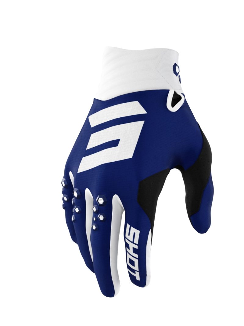 SHOT Racing MOTO Contact Gloves - Blue/White