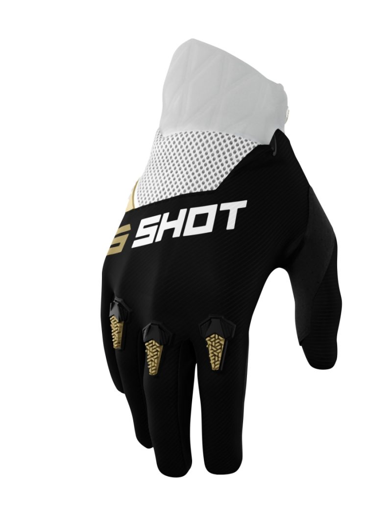 SHOT Racing MOTO DEVO Gloves - Black/White/Gold