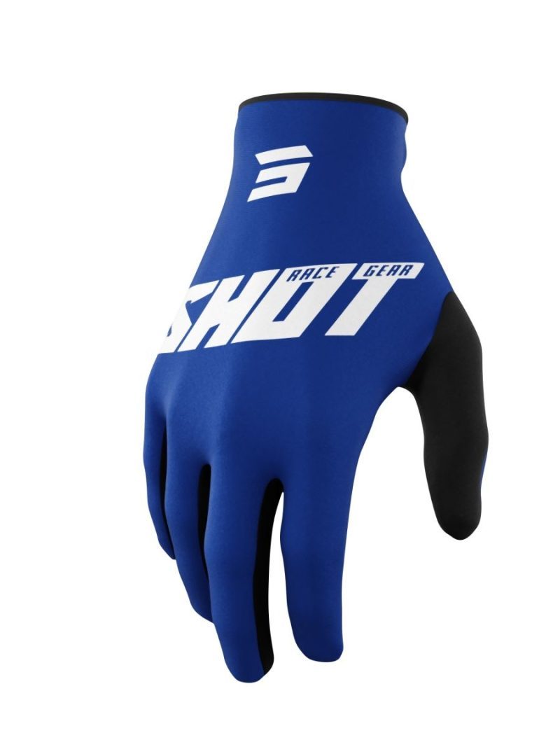 SHOT Racing MOTO DEVO RAW Burst Gloves - Blue/White