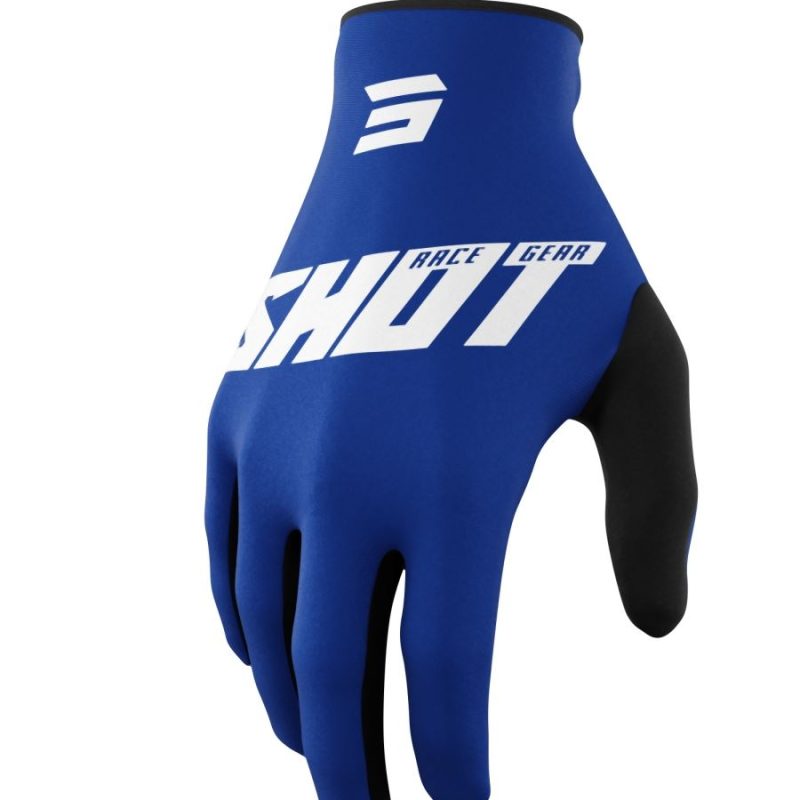 SHOT Racing MOTO DEVO RAW Burst Gloves - Blue/White