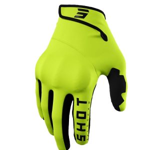 SHOT Racing Softshell Winter Trainer CE 2.0 Gloves - Neon Yellow/Black
