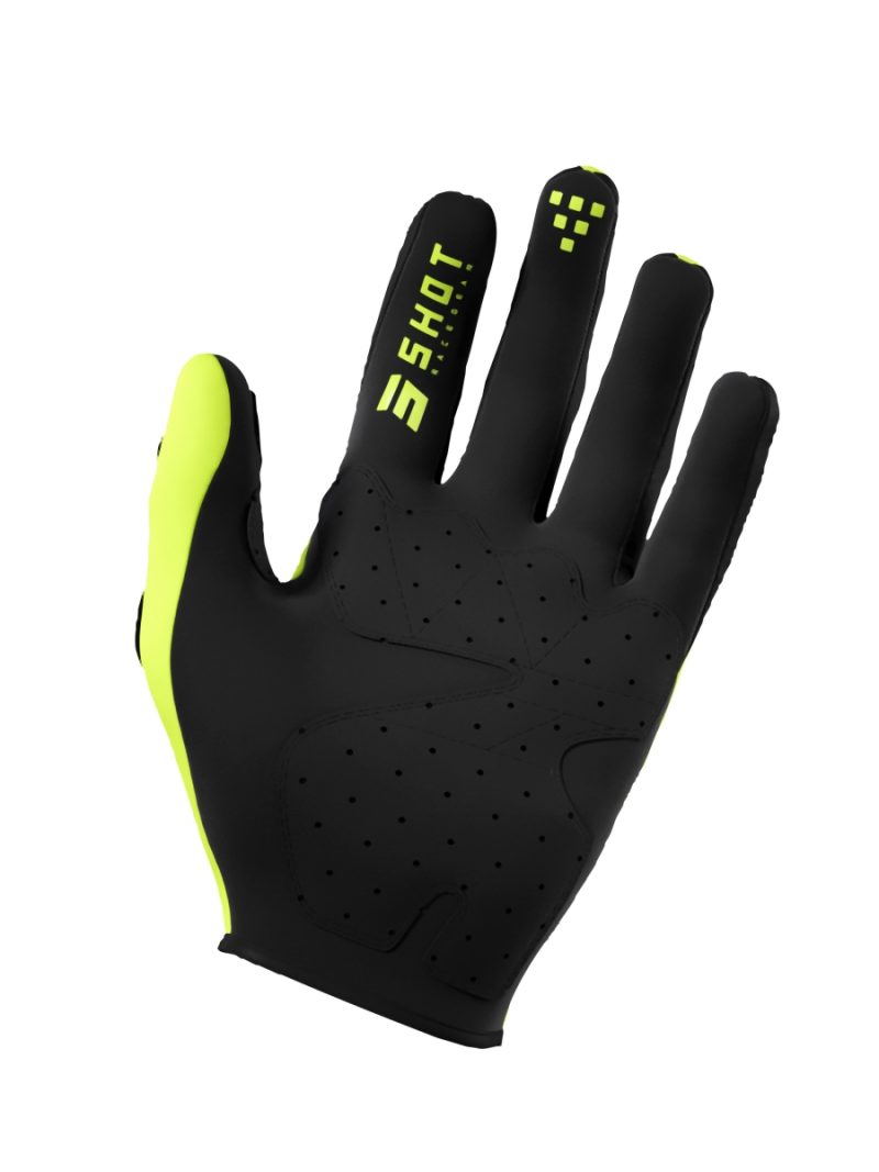 SHOT Racing Softshell Winter Trainer 2.0 Gloves - Neon Yellow/Black