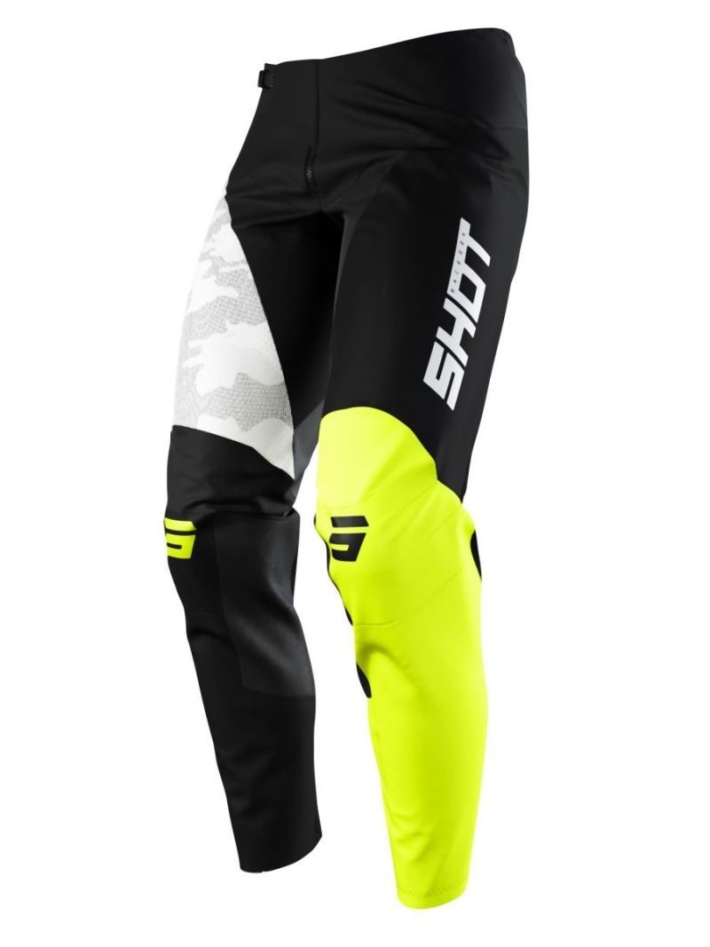 SHOT Racing MOTO Contact CAMO NEON Pants - Black/White/Yellow