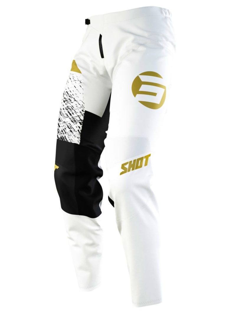 SHOT Racing MOTO DEVO ROLL Pants - White/Gold/Black
