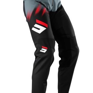 SHOT Racing MOTO DEVO Versus Black RED Pants - Black/Grey/Red