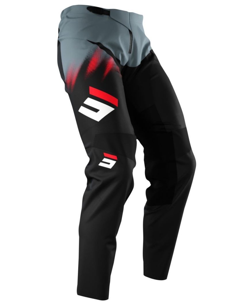 SHOT Racing MOTO DEVO Versus Black RED Pants - Black/Grey/Red