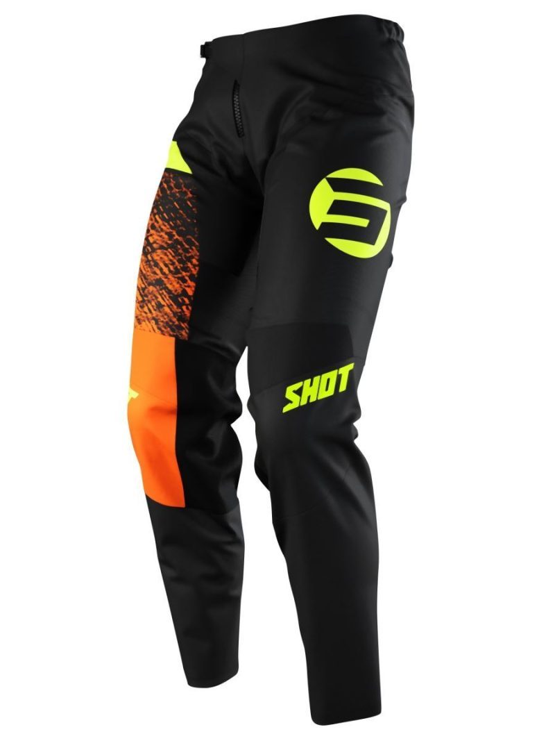 SHOT Racing MOTO Youth DEVO Youth ROLL Pants - Black/Orange/Yellow