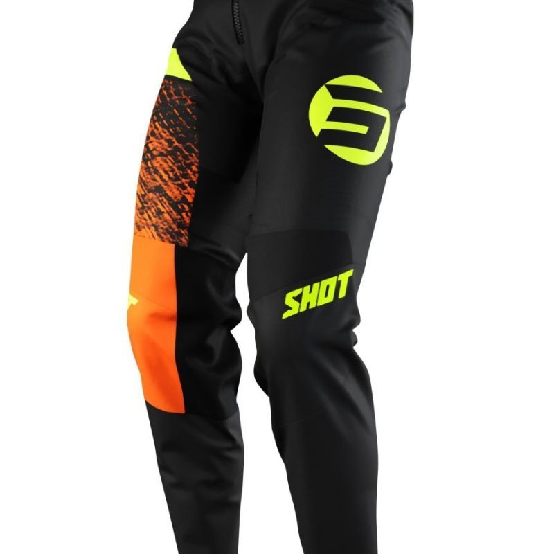SHOT Racing MOTO Youth DEVO Youth ROLL Pants - Black/Orange/Yellow