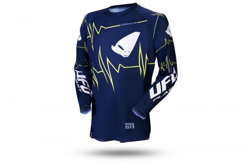 UFO SLIM Adrenaline Cross Jersey - Blue/Fluo Yellow