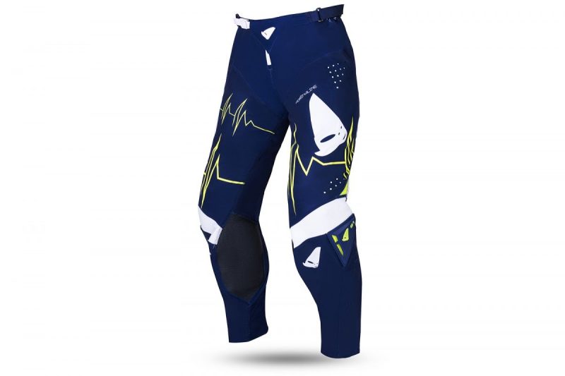 UFO Adrenaline SLIM Cross Pants - Blue/White/Neon Yellow