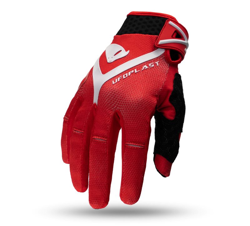 UFO Hayes Cross Gloves - Red/White