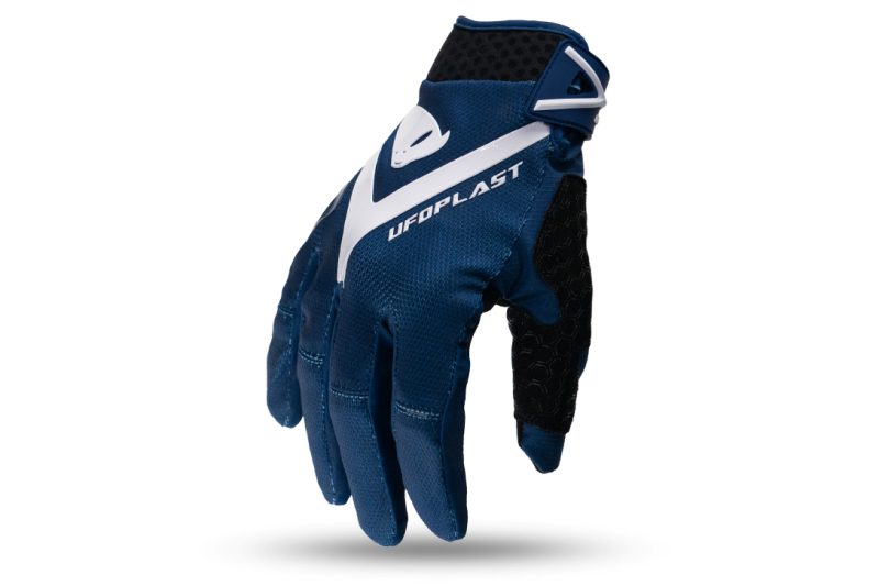 UFO Hayes Cross Gloves - Blue (Navy/Blue)/White