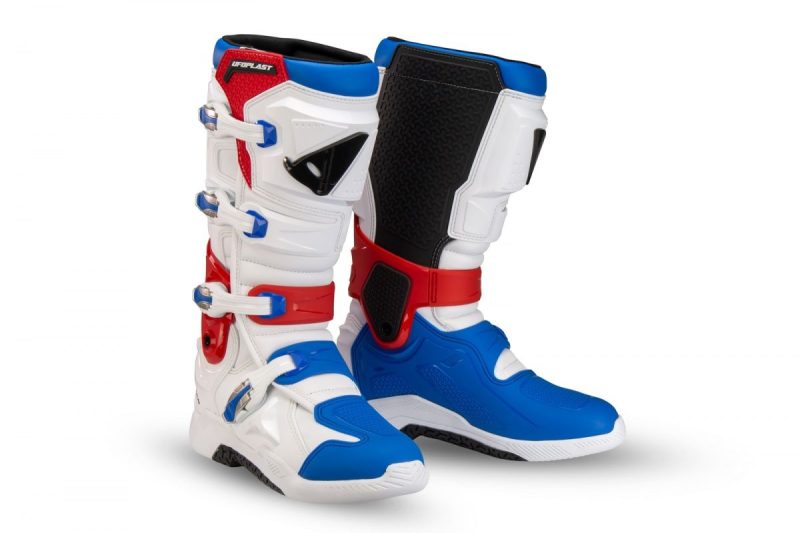 UFO Xander Cross / Offroad Z Zawiasem Boots - White/Blue/Red