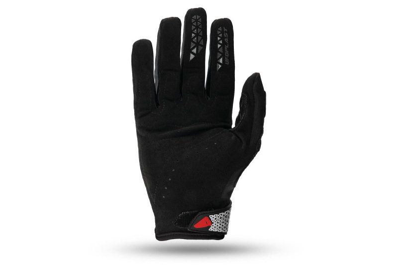 UFO Muria Cross Gloves - Grey/Black/Red