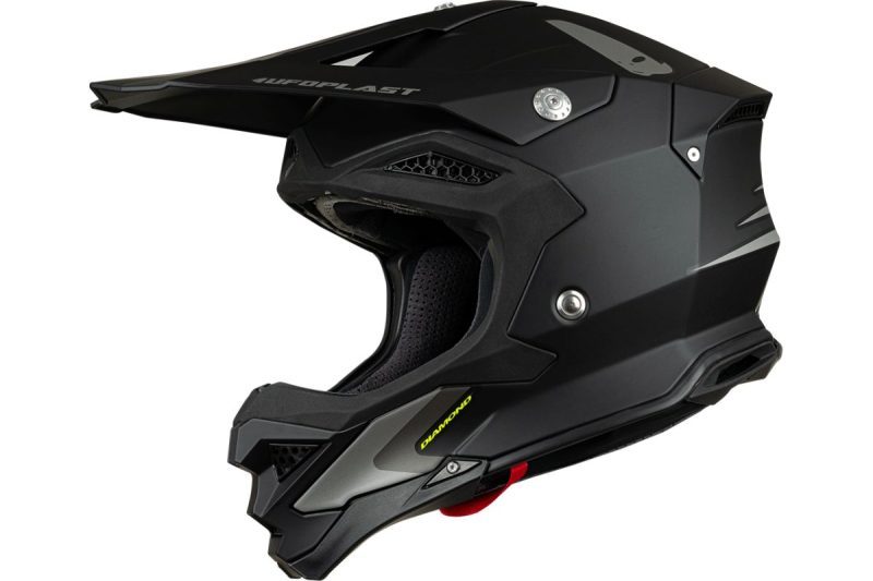 UFO Diamond Cross Carbon Fiberglass MADE IN Italy Helmet - Black