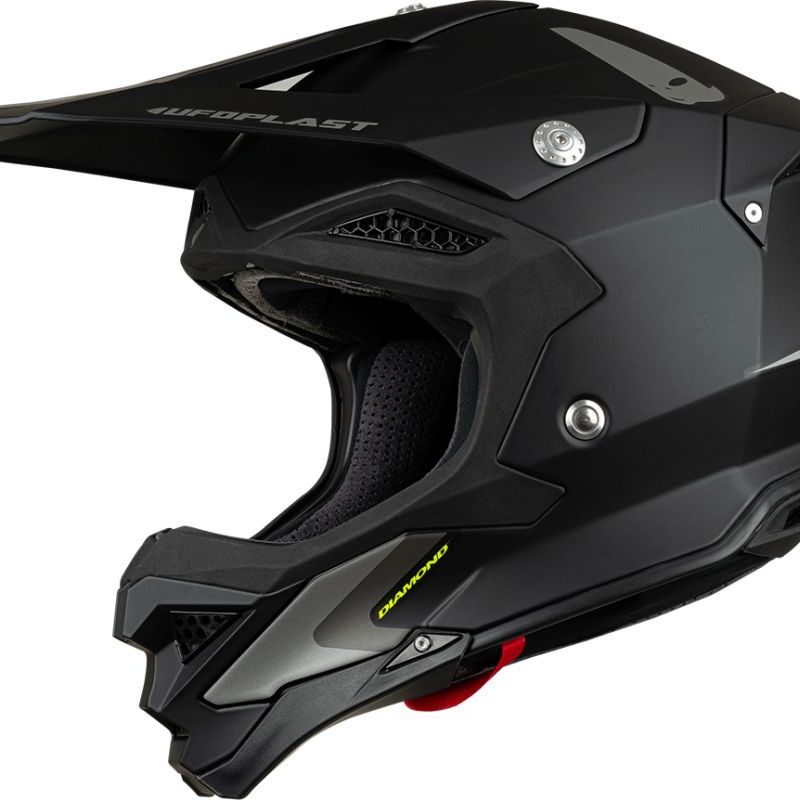 UFO Diamond Cross Carbon Fiberglass MADE IN Italy Helmet - Black