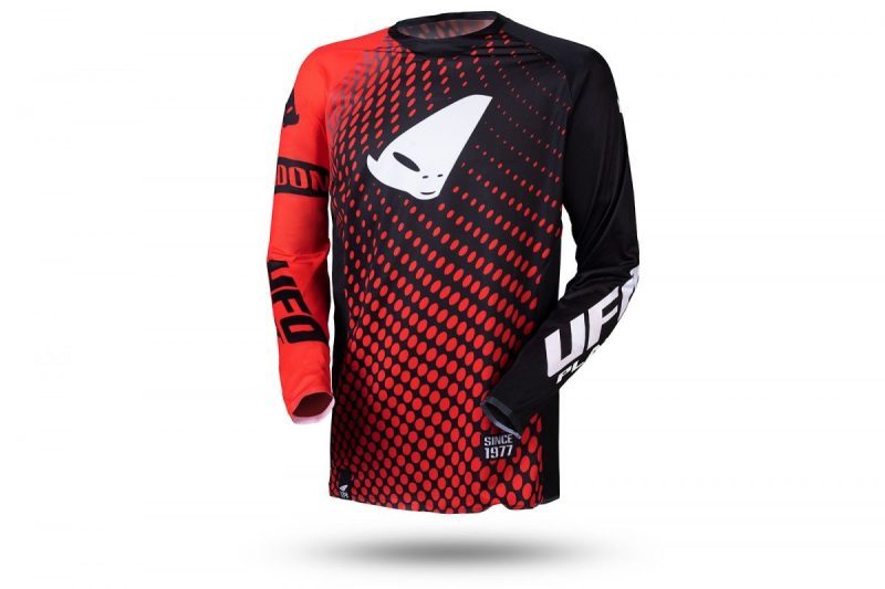 UFO SLIM Radom Cross Jersey - Black/Red