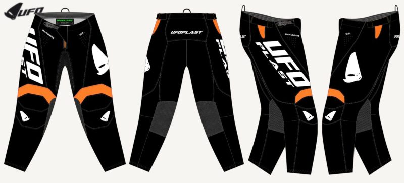 UFO Bamberg Cross Pants - Black/White/Orange