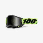 100% Accuri 2 SAND NEON Yellow - Smoke Goggles 1 100% Accuri 2 SAND NEON Yellow - Smoke Goggles - Black/Fluo Yellow