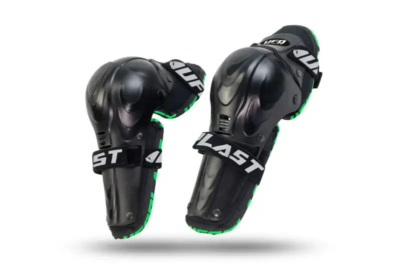 UFO Kajam Hinged Youth Knee Guard - Black
