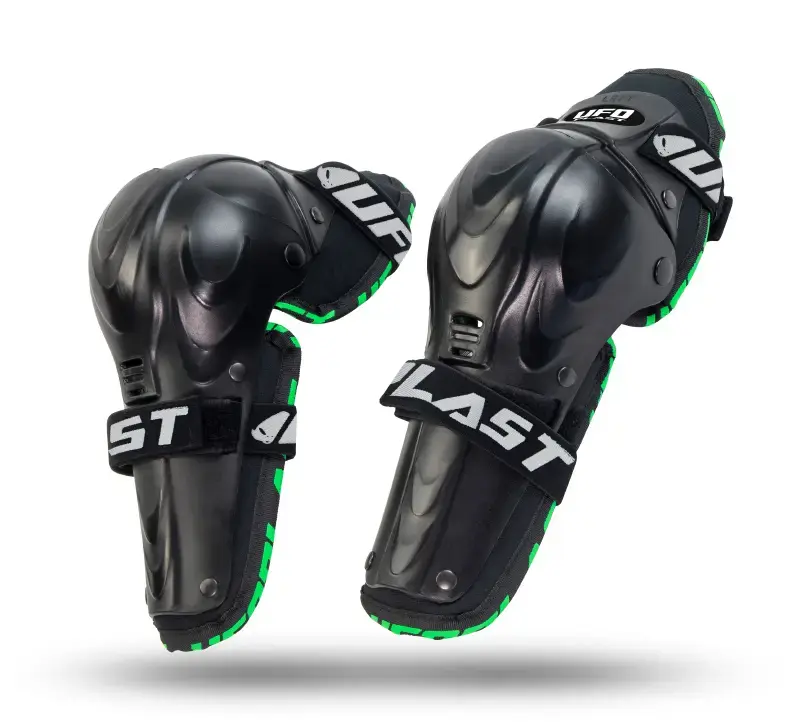UFO Kajam Hinged Youth Knee Guard - Black