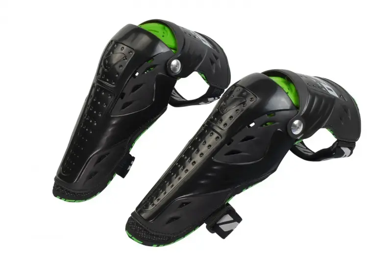 UFO Syncron Hinged Knee Guard - Black/Neon