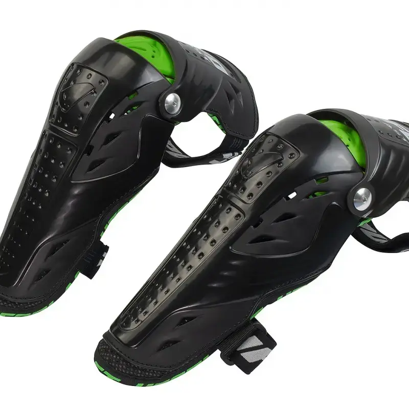 UFO Syncron Hinged Knee Guard - Black/Neon