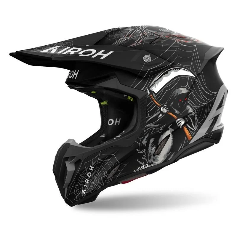Airoh Cross / Enduro / ATV / QUAD Twist 3 Arcade MATT Helmet - Black/White/Matte Grey