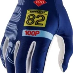 100% Itrack Navy Gloves 1 100% Itrack Navy Gloves - Blue/White/Yellow
