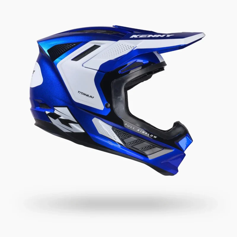 Kenny Racing Titanium Graphic Candy Helmet - Blue/White