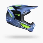 Kenny Racing Titanium Graphic SKY Helmet 2 Kenny Racing Titanium Graphic SKY Helmet - Blue/Fluo Yellow